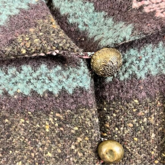 VTG KENZO Wool Striped Oversized Peacoat Jacket Made in France - Picture 4 of 13